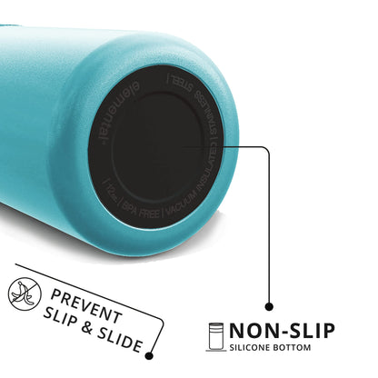 Elemental Artisan Insulated Tumbler, Triple Wall Coffee Travel Mug, Reusable Stainless Steel Coffee Tumbler with Ceramic Lid, Thermal Coffee Cups for Hot (6 Hrs) & Cold (18 Hrs), 12oz - Robin's Egg