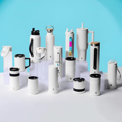 Elemental Artisan Insulated Tumbler, Triple Wall Coffee Travel Tumbler, Reusable Stainless Steel Coffee Tumbler with Ceramic Lid, Thermal Coffee Cups for Hot (6 Hrs) & Cold (18 Hrs) 16oz - Matte White