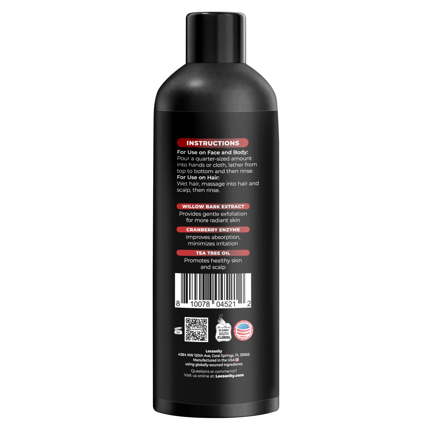 Locsanity BOLD 3-in-1 Men’s Hydrating Face, Body, and Hair Wash
