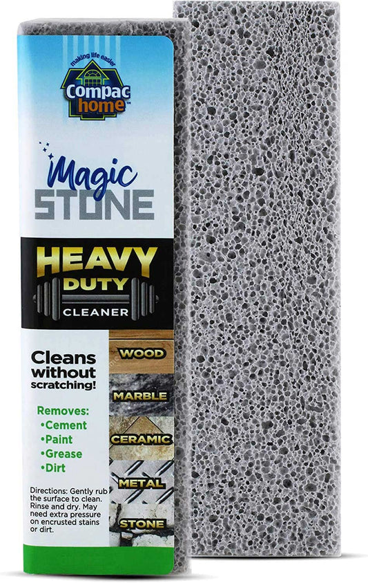Compac Home Magic-Stone Heavy Duty Cleaning Stick - Easily Scrubs/Removes Paint, Cement, Encrusted Dirt, Rust, Grease, From Wood, Stone, Ceramic Floor Tiles, Cleaning Block, 2 Count