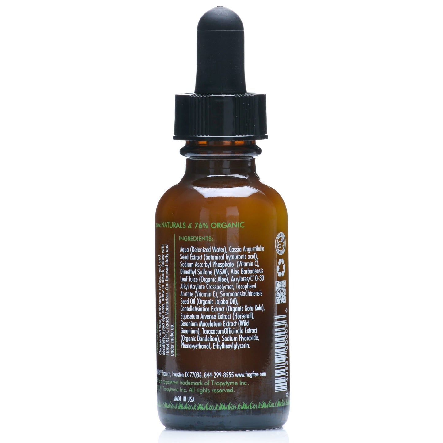 FRAGFRE Organic Vitamin C Serum 20% 1 oz - with Vegan Hyaluronic Acid, Vitamin E, Organic Aloe and Jojoba - Anti Wrinkle Anti Aging Vitamin C Facial Serum - Youthful Appearance Solution