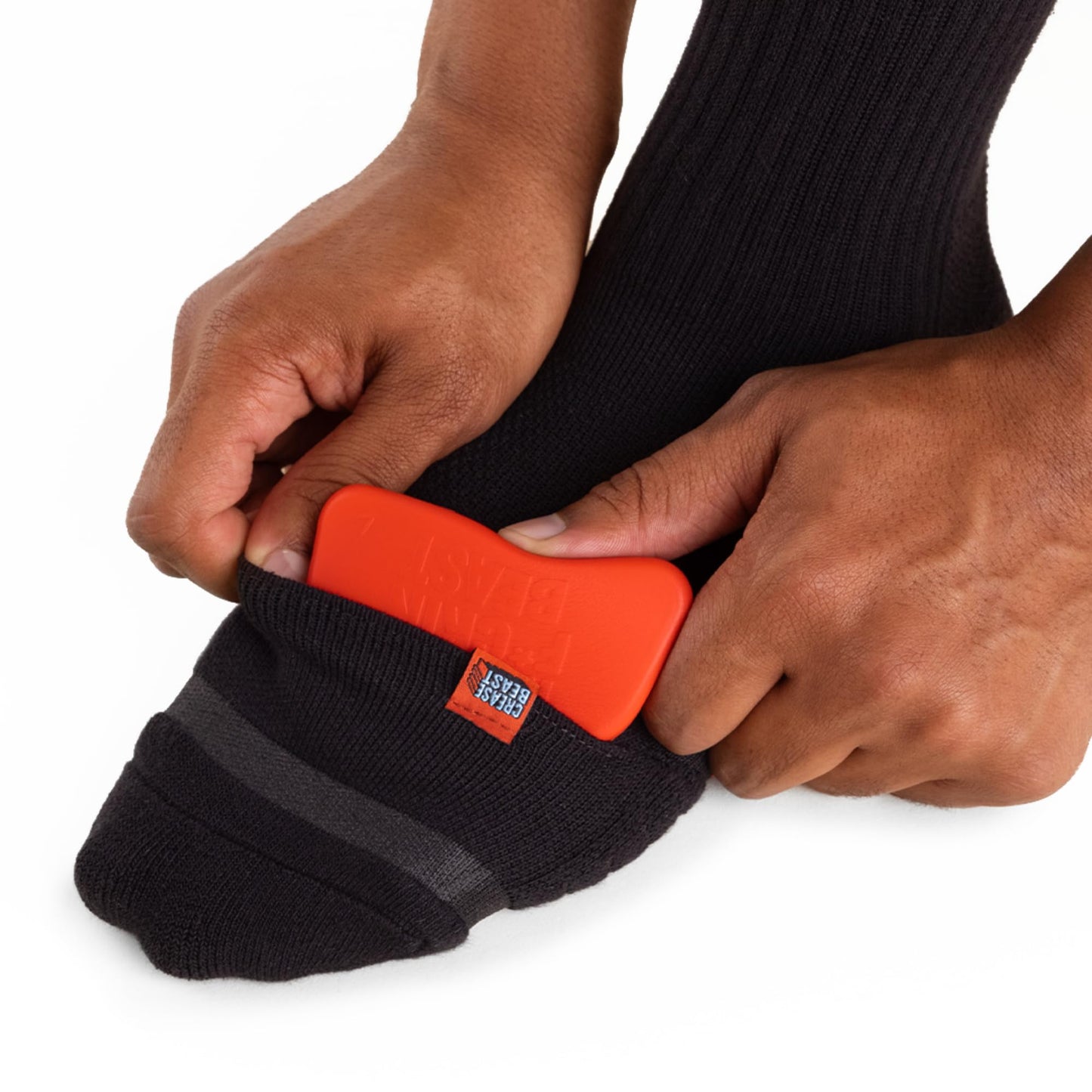 Crease Beast The Standard + Black Pocket Socks Bundle – Memory Foam Crease Protector, Stops Creases in Most Shoes, Comfortable, Cushioned Heel