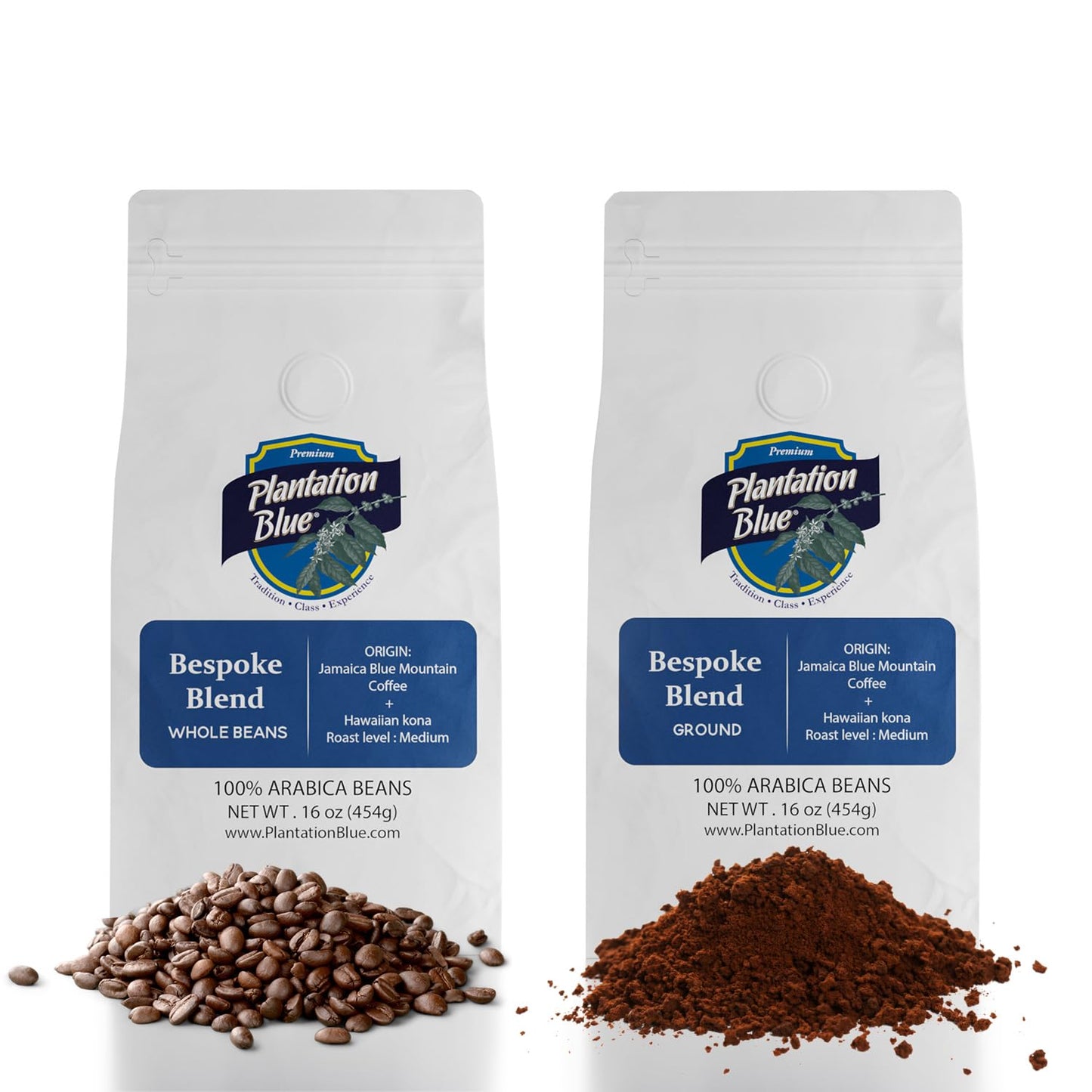 Premium Fusion Duo: 1lb Bespoke Blend Whole Bean + 1lb Bespoke Blend Ground Coffee Medium Roast (2lb) Bundle