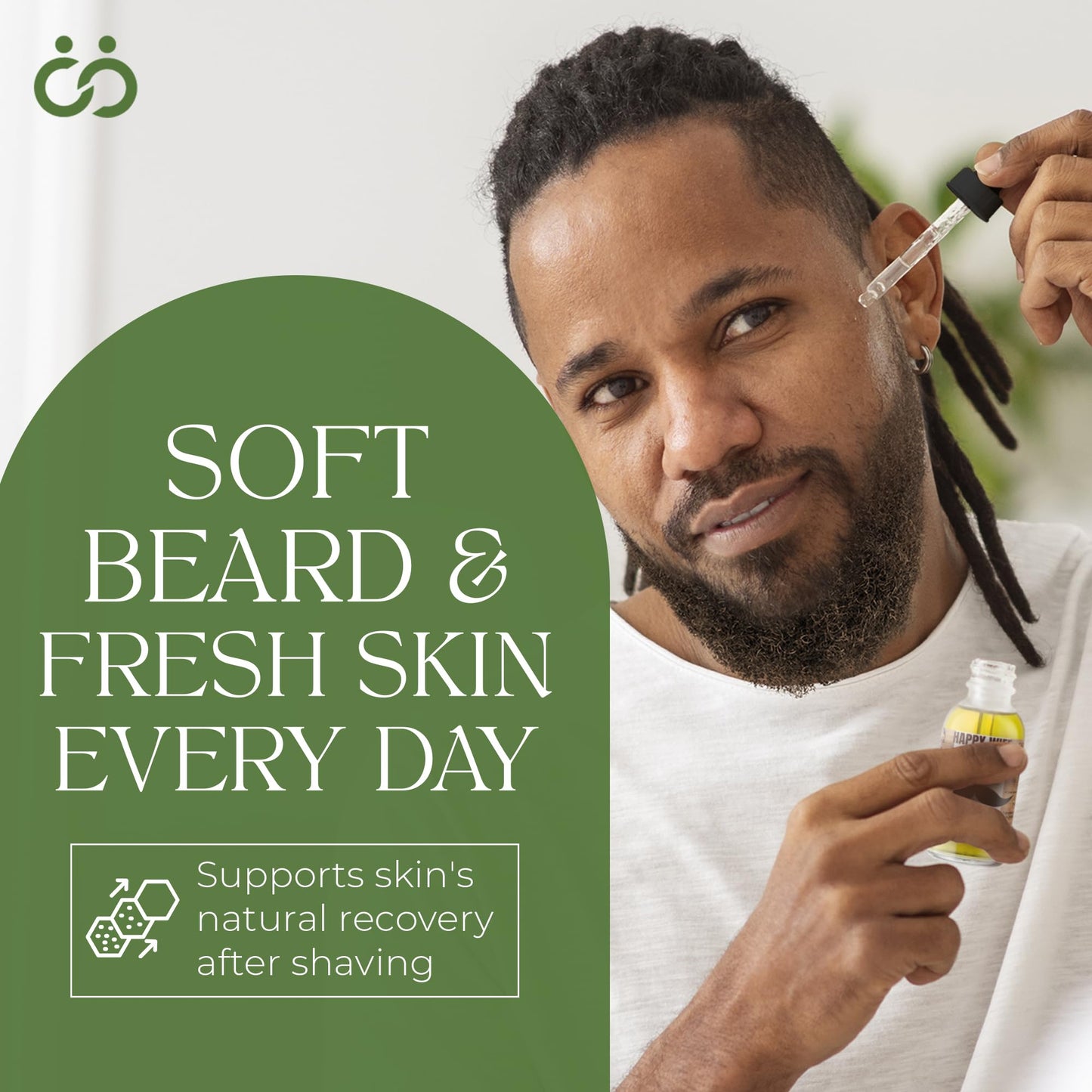 Happy Wife Beard Oil, Minty Tingle Beard Oil for Men, Beard Softener w/Sandalwood, Argan, Jojoba, Mint, Tea Tree Oil, Cucumber & Claryl Sage, Beard Care for Moisturized Skin, 1 oz - Conditioner