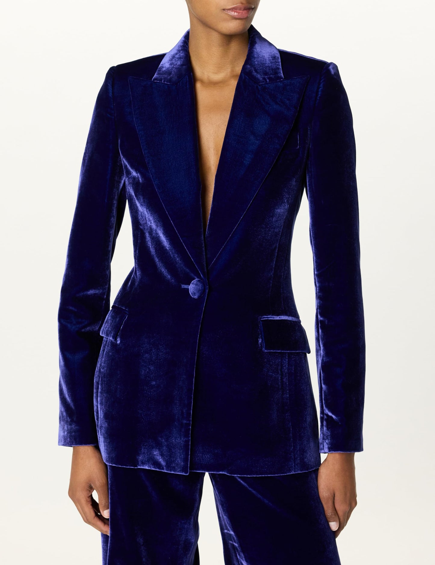 Sergio Hudson, Single Breast Jacket, 10, Sapphire