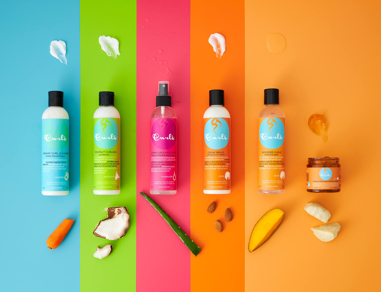 Curls Crème Brule Whipped Sculpting Cream - Dry, Wavy, Curly, and Textured Hair - Fights Frizz and Defines Refresh and Rehydrate, 8oz