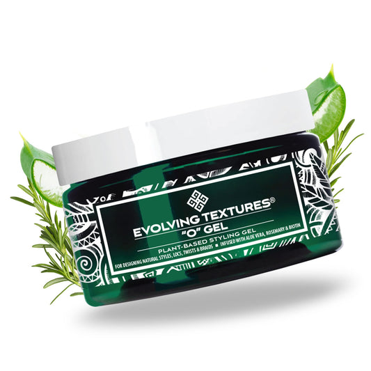 Evolving Textures O Gel Plant-Based Natural Hair Styling Gel with Aloe Vera and Biotin: End Frizz & Dryness with Maximum Hold, Moisture & Shine Ideal for Locs, Braids, Twists and Curls 4 fl. oz