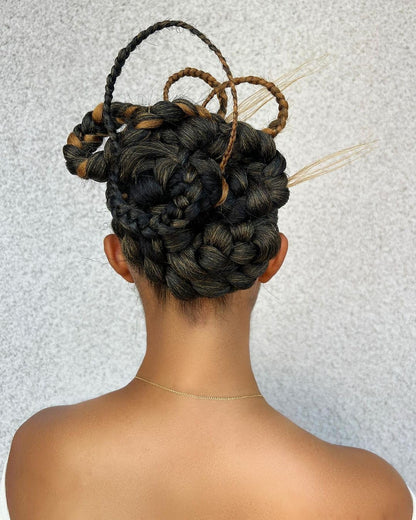 Dosso Beauty 3 Pack Hypoallergenic Pre-Stretched Braiding Hair, 28 Inches, Itch-Free, Fast Drying, Hot Water Set, Light-weight-85g, Synthetic, Soft textured, Color- (#1B/27)