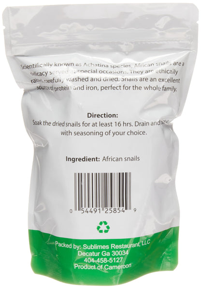 Kopabana Dried African snails| For Stewing or grilling| Various sizes| 4 oz