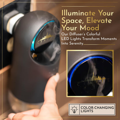 Wireless Waterless Essential Oil Plug in Wall Diffuser for Outlet, Crafts And The City- Cordless Luxury Scent Collection w/No Water for Home, Rooms, Hotel, Travel – Electric Cold Air Mist Nebulizer