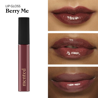 Mented Cosmetics | Berry Pink Lip Gloss Shade, Berry Me | Vegan, Paraben-Free, Cruelty-Free Gloss Topper | Long Lasting and Moisturizing Lipgloss