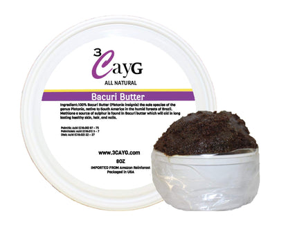 3CayG 8oz Bacuri Butter Raw Unrefined for Skin and Hair Nourishment