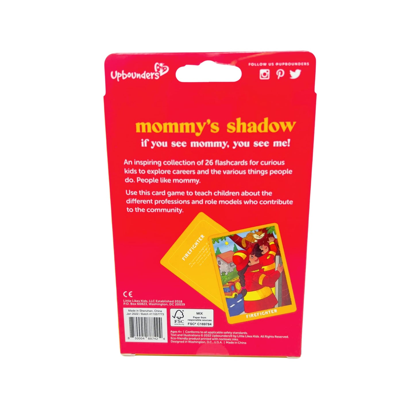 Upbounders Mommy's Shadow Inspiring Professions Flashcards, Multicolor