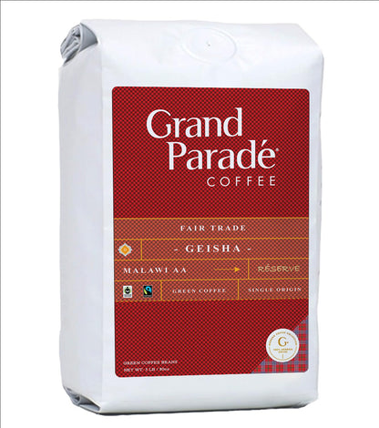 Grand Parade Coffee, 5 Lbs Geisha Unroasted Green Coffee Beans, Malawi AA Single Origin, Specialty Arabica - Fair Trade