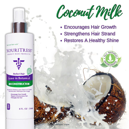 NouriTress Leave-In Botanical Reconstructor | Leave-In Conditioner | Moisturizing and Detangler | Repair Damage | Builds Strand Strength | Paraben Free | 8 Fluid Ounces