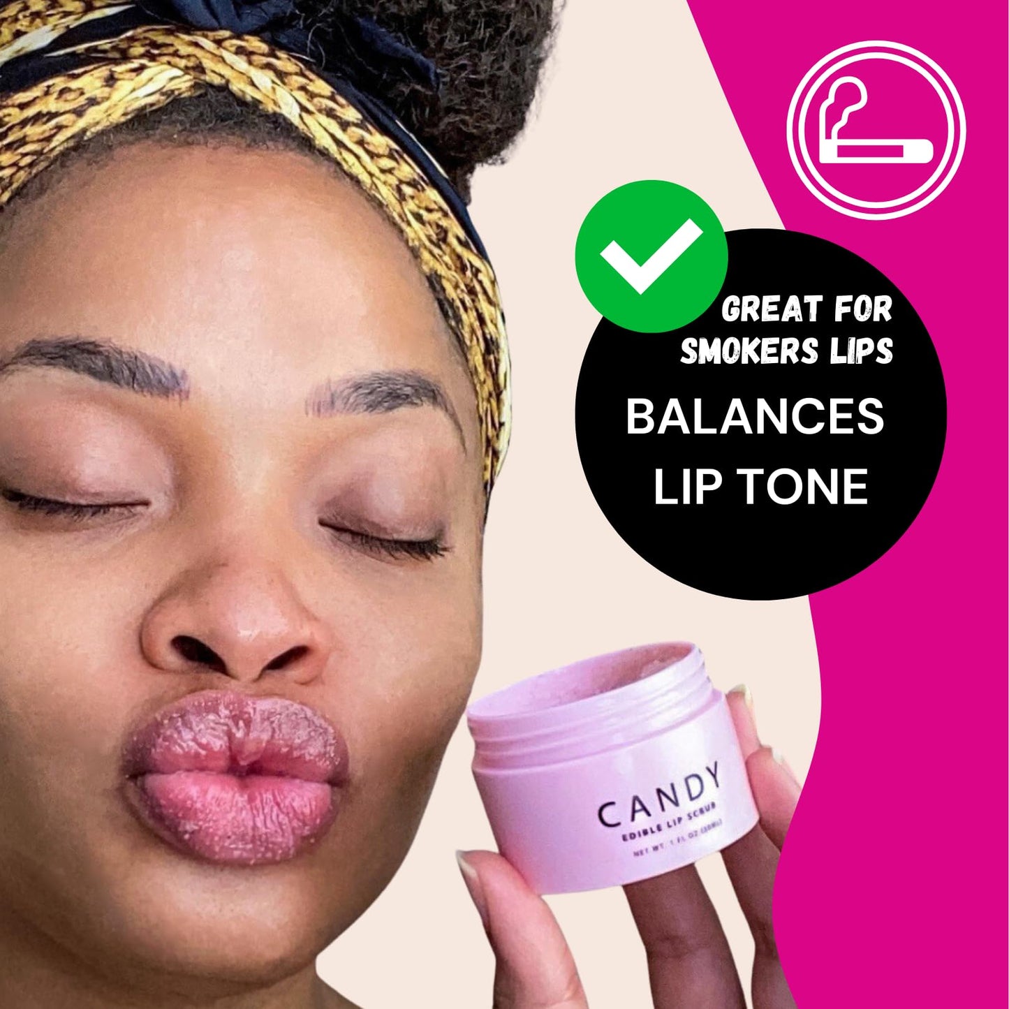 Minimo Candy Lip Exfoliator Scrub & Moisturizer - Lip Scrubber Exfoliator- Lip Brightening For Dark Lips Smoker| Removes Dead Skin from Dry Chapped Lips - Nourishes & Hydrates(1 oz) Juicy Watermelon