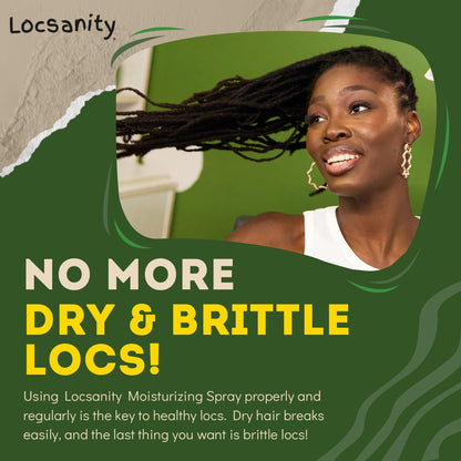 Locsanity Daily Moisturizing Refreshing Spray for Locs, Dreadlocks - Rose Water and Peppermint Hair Scalp Moisturizer, Dreadlock Spray - Natural Loc Care and Maintenance (12oz)