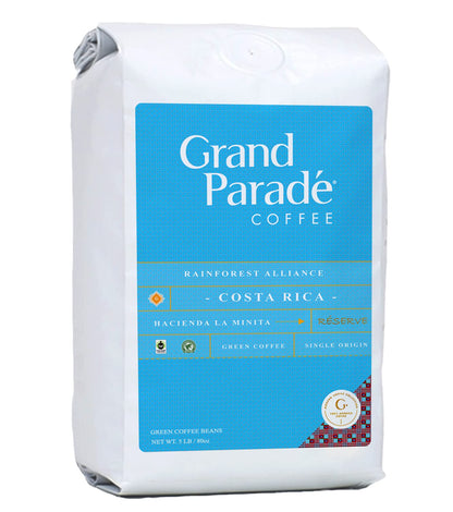 Grand Parade Coffee, 5 Lbs Costa Rica Rainforest Alliance Unroasted Green Coffee Beans, Award Winner Single Origin, Specialty Arabica - Fair Trade