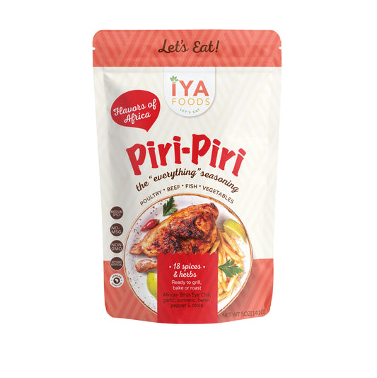 Iya Foods Piri-Piri Seasoning 5oz. Made with Herbs, Peppers & Spices. Free from MSG or Anything Artificial, Rub for Mouth Watering Roasted or Flame Grilled Chicken