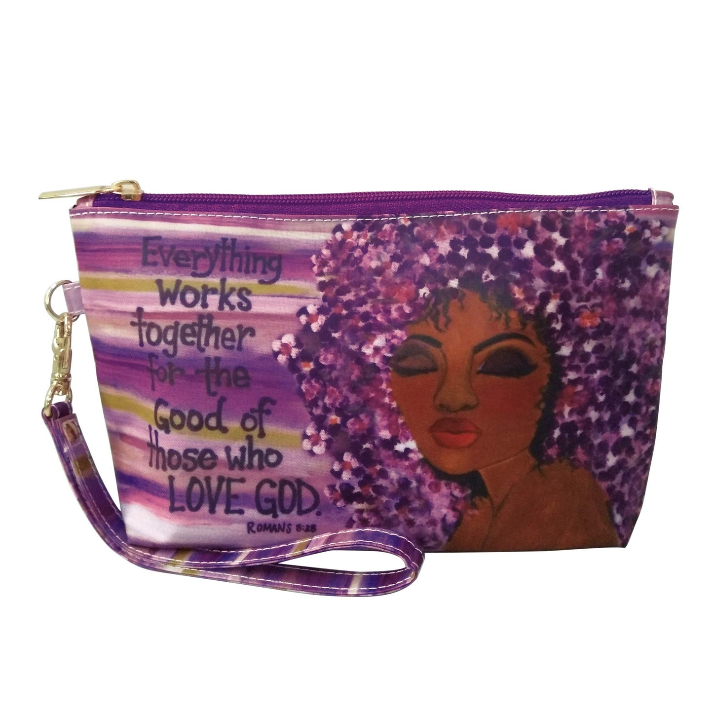 Shades of Color Cosmetic Pouch, Everything Works Together, 9 x 5 inches (CP107)