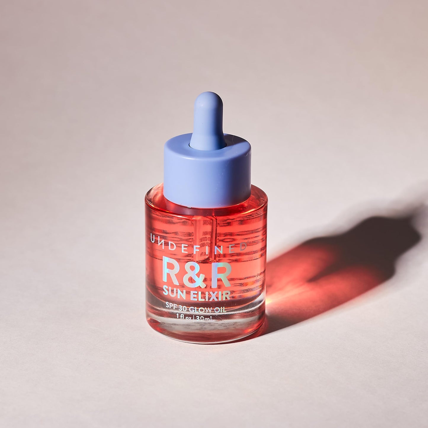 Undefined Beauty R&R Sun Elixir Broad Spectrum SPF 30 Glow Oil infused with Vitamin C, Amla, Tsubaki Seed, Milk Thistle to brighten, protect and nourish, face oil, hair oil, scalp oil, body oil