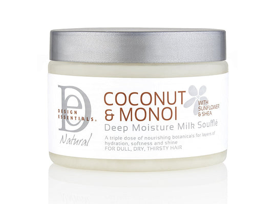 Design Essentials Deep Moisture Milk Souffle, Coconut & Monoi Collection, 12 Ounce