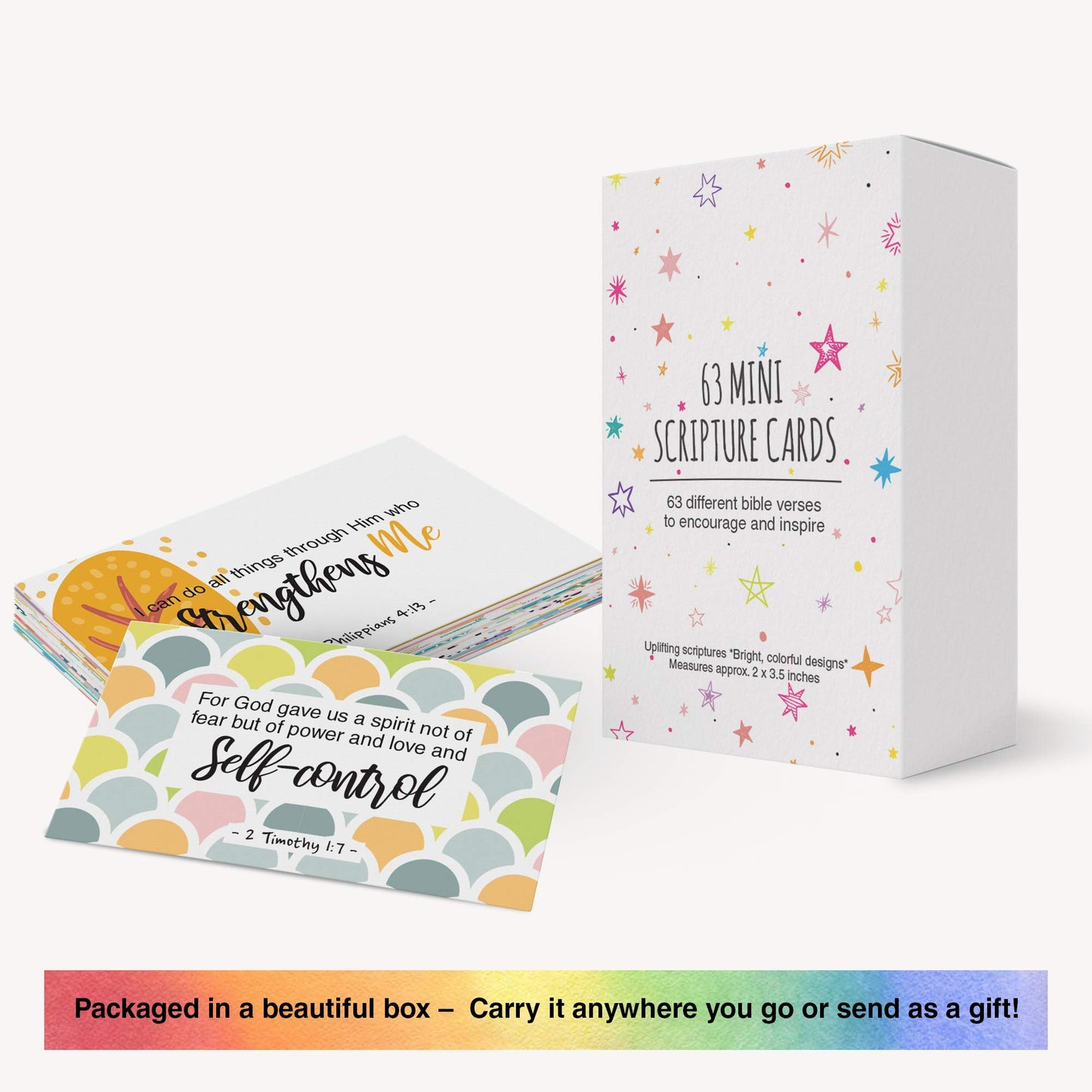 Dessie Prayer Cards - 63 Mini Scripture Cards with Assorted Bible Verses. Perfect for Women's Bible Studies, Daily Devotional for Women and Inspirational Christian Gift for Women