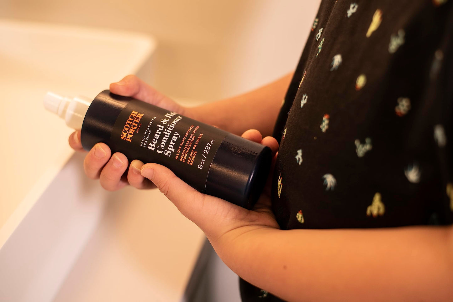 Scotch Porter Leave-in Conditioner Spray for Men | Daily Hydration Leave-In Beard & Hair Conditioner Spray | Non-Toxic Ingredients, Free of Parabens, Sulfates & Silicones |8oz – 2 Pack