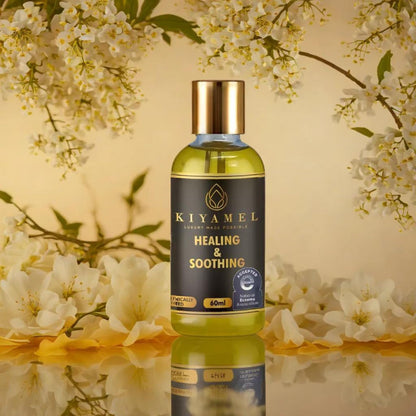 KIYAMEL Healing & Soothing Essential Oils for Itchy Dry Skin, Restorative Body Oil with Vitamin E, Argan, and Jojoba, Moisturizing and Soothing Skincare for Adults and Kids