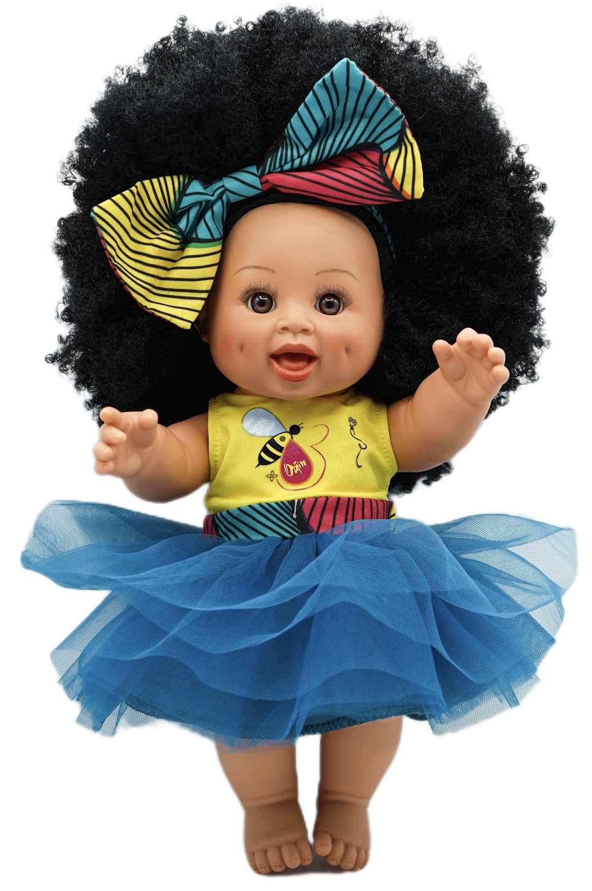 Orijin Bees Dream Love Bee - 12 inch Black Doll, African American Doll, Biracial Doll, Afro Doll, Latino Doll, Curly Hair Doll, Birthday Gift