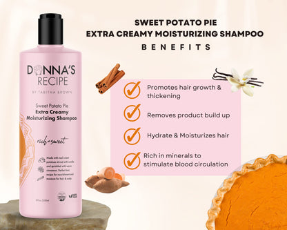 Donna's Recipe by Tabitha Brown Moisturizing Shampoo Sweet Potato Pie Extra Creamy