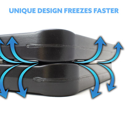 Kona Black Ice 2 Pound Ice Packs for Coolers - Long Lasting Design - Refreezable Reusable Cooler Ice Pack (2)