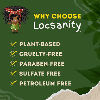Locsanity Hibiscus Green Tea Hair Growth Spray for Dreadlocks and Loose Hairstyles Hair Care Treatment – Jumbo Size Loc Moisturizer for Thicker, Fuller, Longer Hair (32oz)