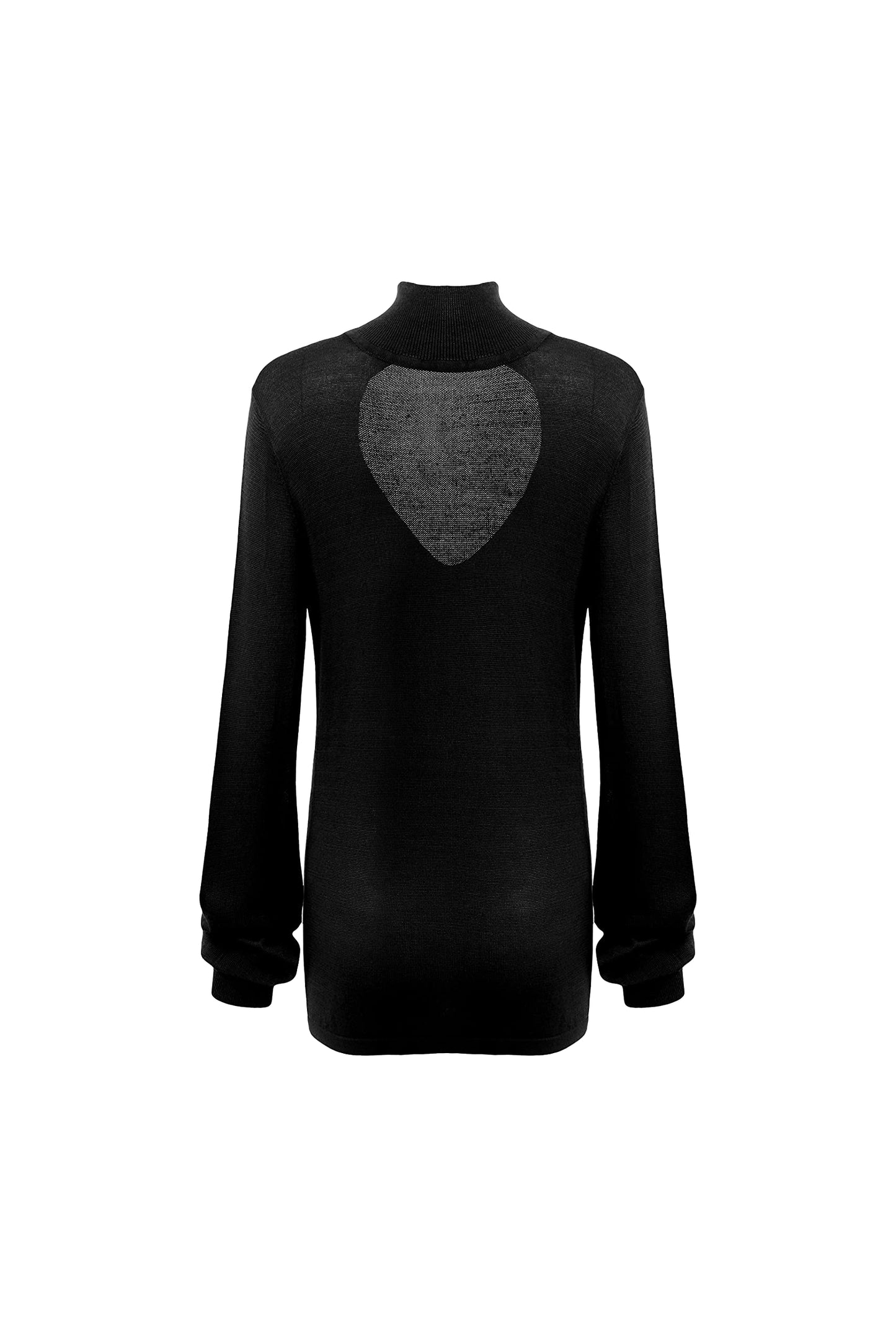 Pantora Women's Sharron Keyhole Turtle Neck Top, Black, Small