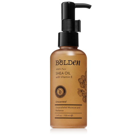 BOLDEN SHEA OIL with Vitamin E | 100% Natural | Unparalleled Moisture & Radiance for Skin & Hair | UNSCENTED | 3.4 fl oz