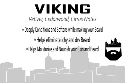 OakCityBeardCo. - Viking - 2 Ounce - Beard Balm - Beard Conditioner - Vetiver - Cedar - Citrus