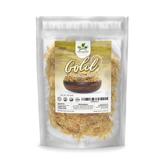 Plant Based Jeff Wildcrafted Raw (1) 2 Ounce Bag of Sea Moss, Makes up to 40 oz of Gel, Natural Superfood, Vegan