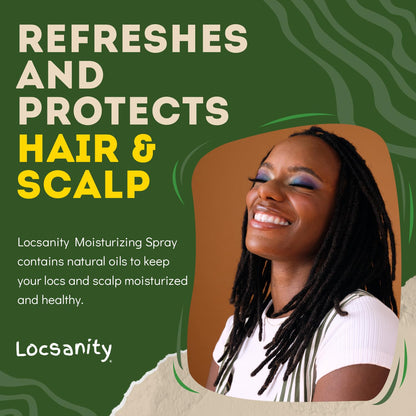 Locsanity Daily Moisturizing Refreshing Spray for Locs, Dreadlocks - Rose Water and Peppermint Hair Scalp Moisturizer, Dreadlock Spray - Natural Loc Care and Maintenance (12oz)