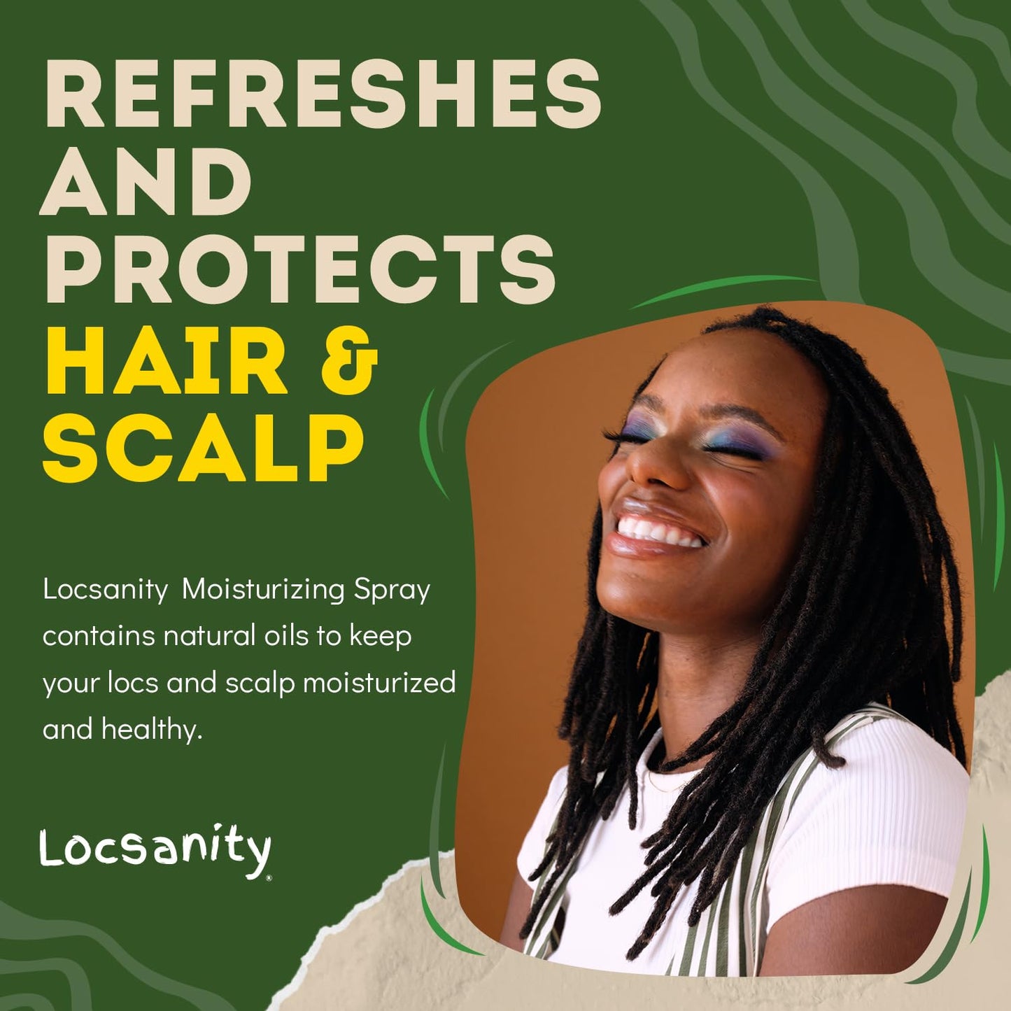 Locsanity Rosewater and Peppermint Daily Moisturizing Spray – Jumbo Size Hydrating Dreadlock Spray to Nourish the Scalp and Protect Hair From Oil and Buildup (32oz)
