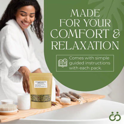 Sitz Bath Yoni Steam Herbs Relaxing Facial SelfCare, Ph Balance Complements Yoni Bowl and Yoni Oil, Yoni Herbs Pack for 3-4 Sessions, Yoni Detox and Cleanse 2 Ounces (2 oz Yoni Steam Herbs)