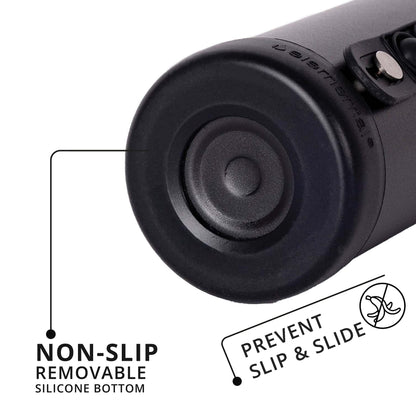 Elemental Iconic Kids Insulated Water Bottle with Straw Lid & Stress Reliever Pop-It Handle, Leak-Proof When Closed Water Bottle Kids - Stainless Steel Water Bottle For Kids, 14oz - Black