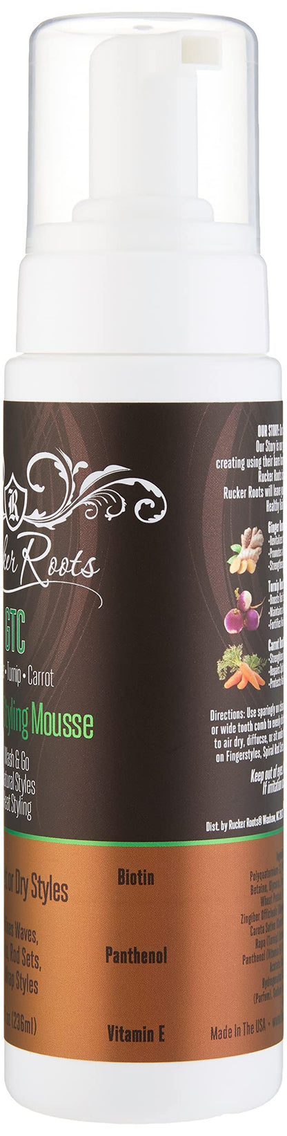 Rucker Roots Texture Styling Mousse| Wash & Go| Natural Styles| Wet or Dry Styles| Heat Styling|