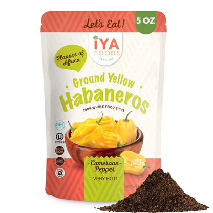 Iya Foods African Yellow Habaneros, Kosher Certified, No Preservatives, No Added Color, No Additives, No MSG (Yellow Pepper), 5 ounces