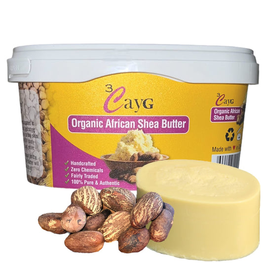 3CayG 1 lb Unrefined Shea Butter for Hair, Skin, and Nails