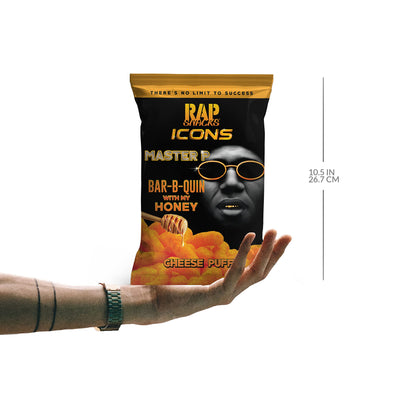 Rap Snacks Lil Baby, and Master P Cheddar BBQ, BBQ Honey Heat, and Honey BBQ Puffs Variety - Pack of 12