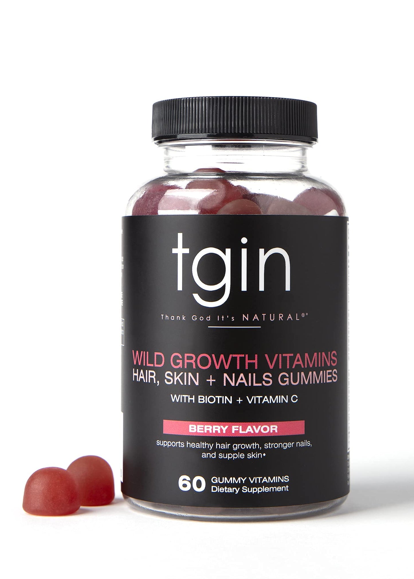 tgin Miracle RepaiRx Wild Growth Vitamins, Hair, Skin + Nails Gummies - 60 Count - Repair - Restore - Hair Growth