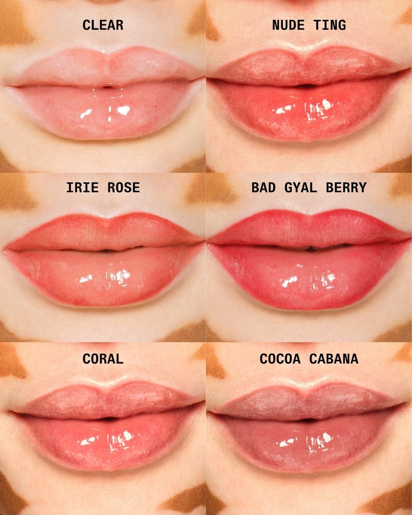 Cay Skin Isle Lip Balm SPF 30 – High Shine, Hydrating, Non-Sticky Lip Gloss in Vanilla Brown Sugar Flavor – Formulated with Natural Ingredients for All Skin Tones – 3-Pack, Bad Gyal Berry