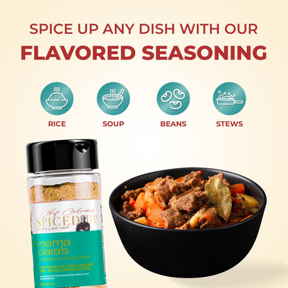 Spiced Up by Chef Calvin - Mama Clara's Caribbean Sofrito Seasoning Blend 6 oz/170 g - All Purpose Seasoning - Complete Mix of Spices and Seasonings for Cooking Soups, Stews and Rice Dishes