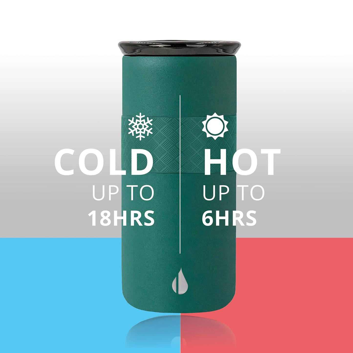 Elemental Artisan Insulated Tumbler, Triple Wall Coffee Travel Mug, Reusable Stainless Steel Coffee Tumbler with Ceramic Lid, Thermal Coffee Cups for Hot (6 Hrs) & Cold (18 Hrs), 16oz - Forest Green