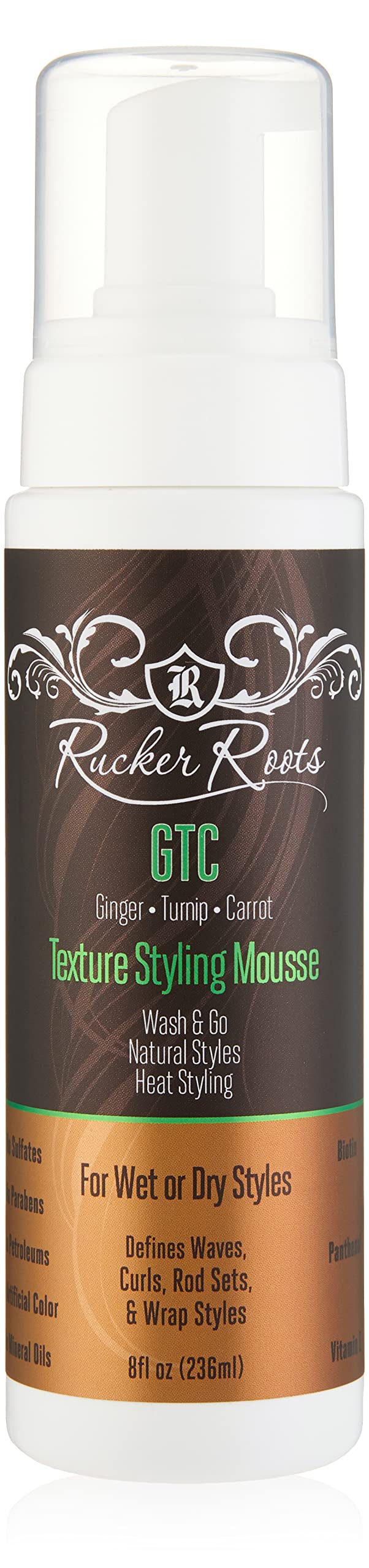 Rucker Roots Texture Styling Mousse| Wash & Go| Natural Styles| Wet or Dry Styles| Heat Styling|